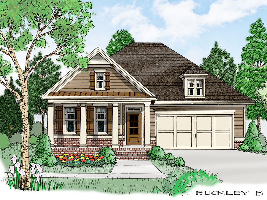 New Ranch Home Plans in Kennesaw GA The Buckley