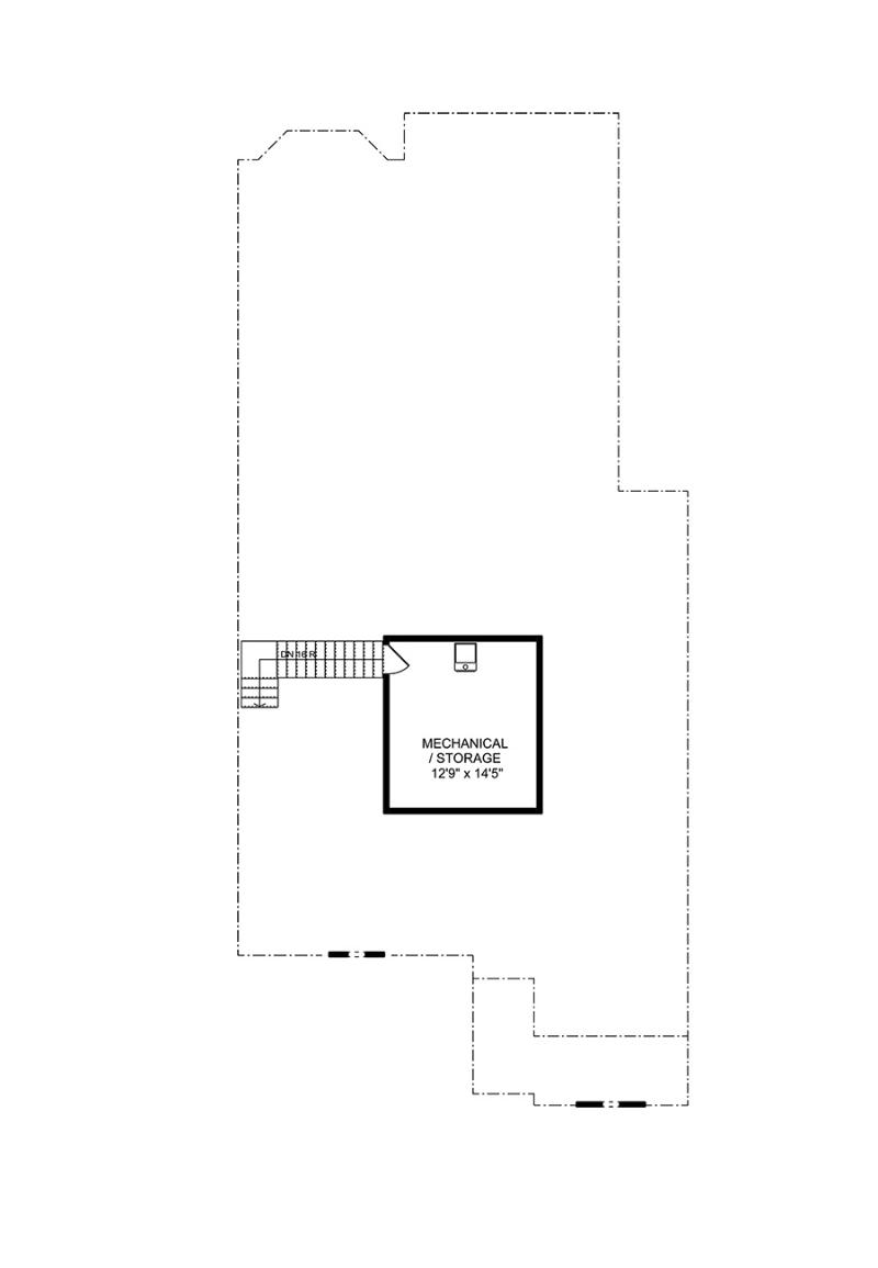 Attic floorplan of the available Buckley model home at Marlowe in Woodstock.
